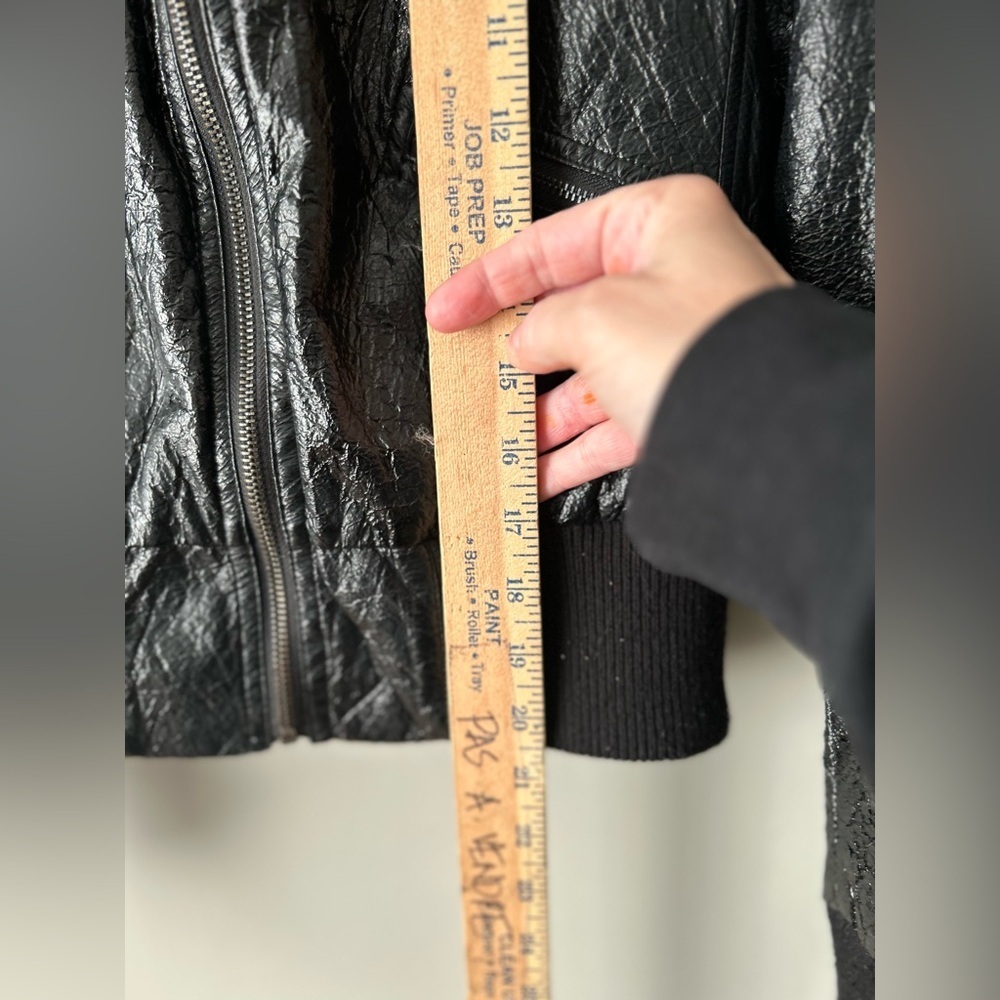 Via Spiga vegan cracked leather bomber jacket - Picture 7 of 14